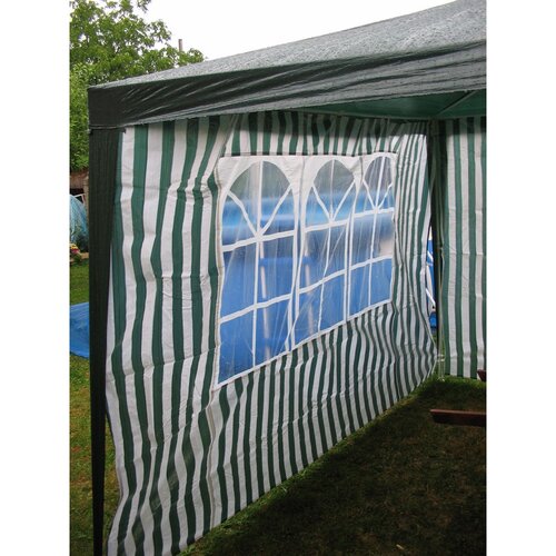 Ściana boczna do namiotu ogrodowego z oknem, paski