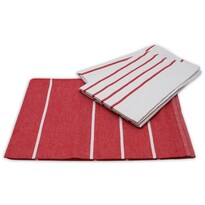 Ścierka kuchenna z bawełny egipskiej Czerwone paski, 50 x 70 cm, komplet 3 szt.