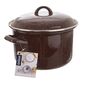 Orion Emaille-Kasserolle mit Deckel Brown LEM, 3,3 l