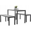 Set mobilier de grădină Garden gri, 3 buc