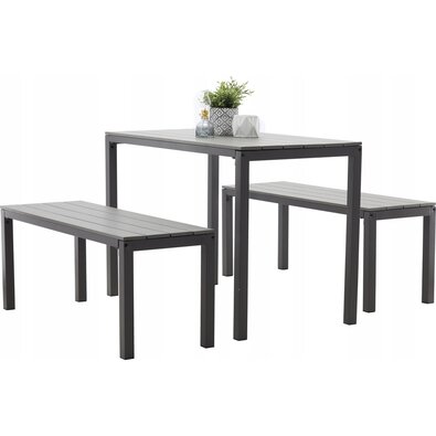 Set mobilier de grădină Garden gri, 3 buc