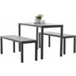 Set mobilier de grădină Garden gri, 3 buc