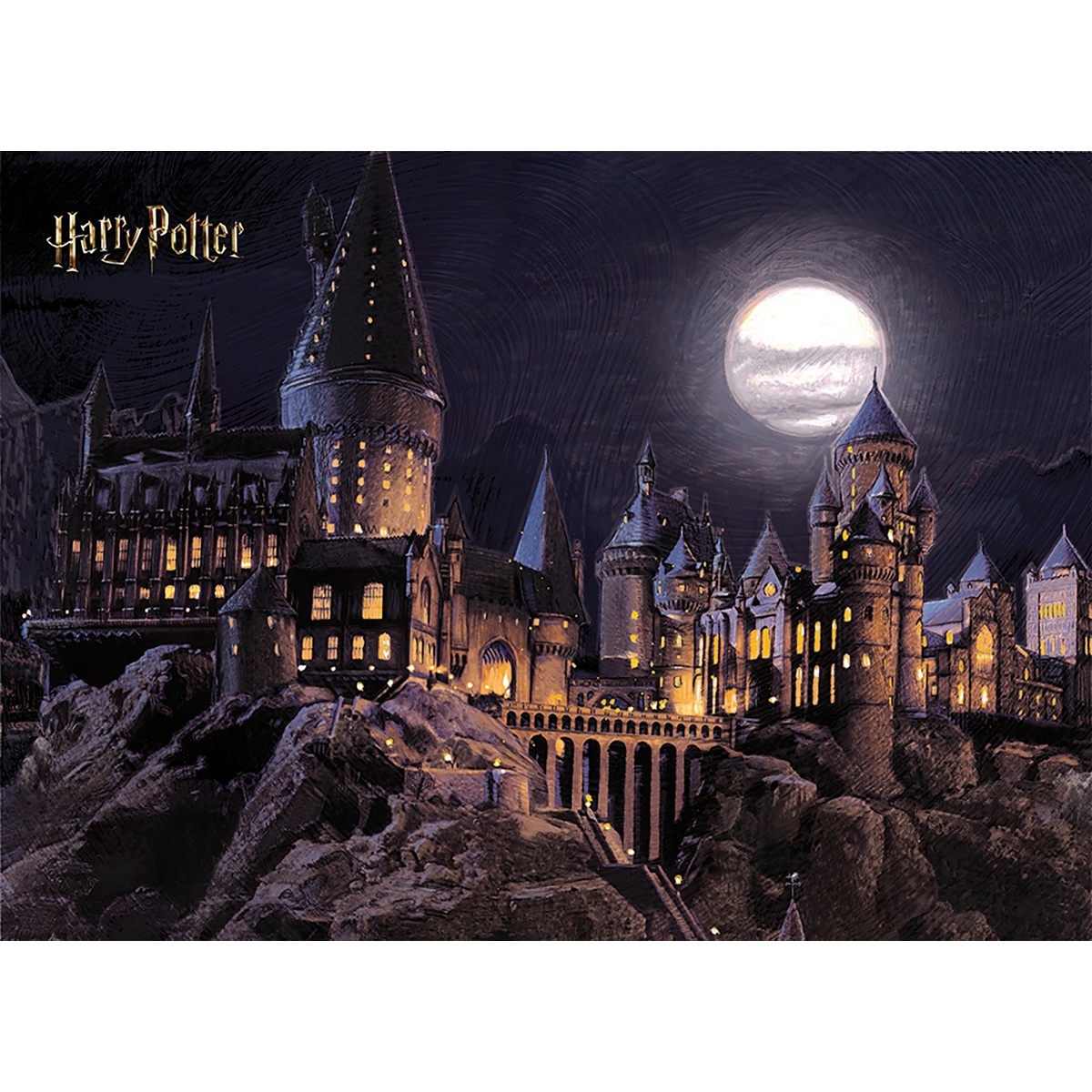 Fototapeta dla dzieci Harry Potter Hogwarts Moon 252 x 182 cm, 4 części