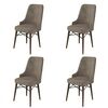 Esszimmerstuhl-Set Pare Cappuccino and Brown, 4