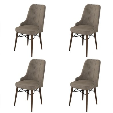 Set de scaune de sufragerie Pare Cappuccino șiBrown, 4 buc.