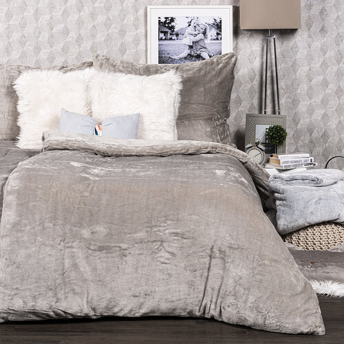 Lenjerie de pat din microflanel 4Home gri, 160 x 200 cm, 70 x 80 cm