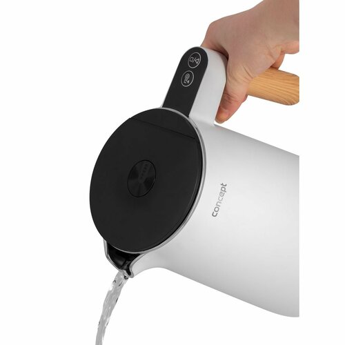 Concept RK3300 Edelstahl-Wasserkocher Salt & Pepper 1,5 l, Weiß