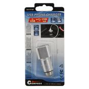 Compass Zástrčka Metal 12 V /24 V, 2x USB