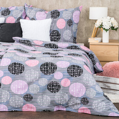 Lenjerie de pat din crep 4Home Pink illusion,  140 x 220 cm, 70 x 90 cm