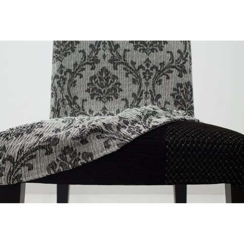 Napínací potah na židle Istanbul šedá, 40 - 60 cm, sada 2 ks