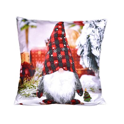 Świąteczna poszewka na poduszkę Skrzat z płatkami śniegu, 40 x 40 cm
