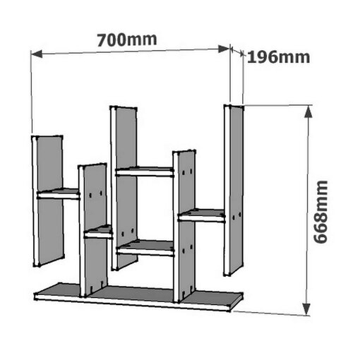 Polica Flower Walnut