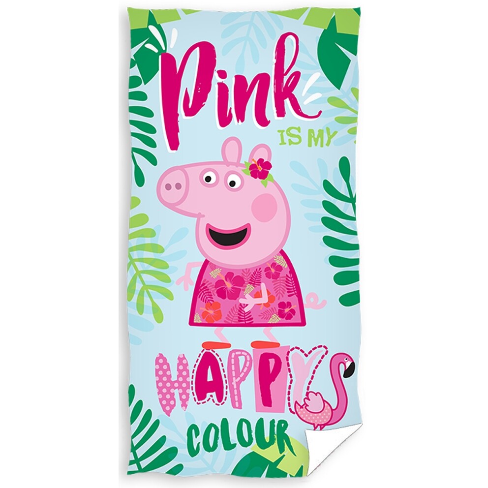 TipTrade Dětská osuška Prasátko Peppa Happy, 70 x 140 cm