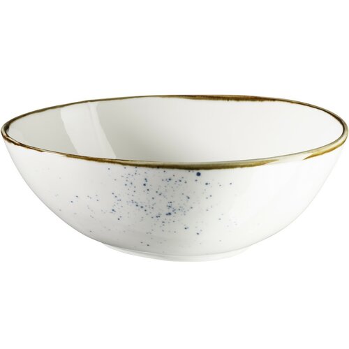 Mäser Ovale Schale Pintar White mit blauen Punkten 22 x 19 cm