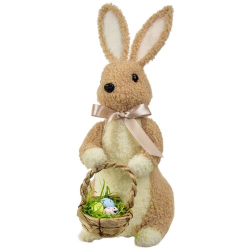 Zajączek wielkanocny z polaru z koszykiem, 23 x 32 x 15 cm