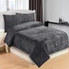 Постільна білизна з мікроплюшу Symbol темно-сіра,