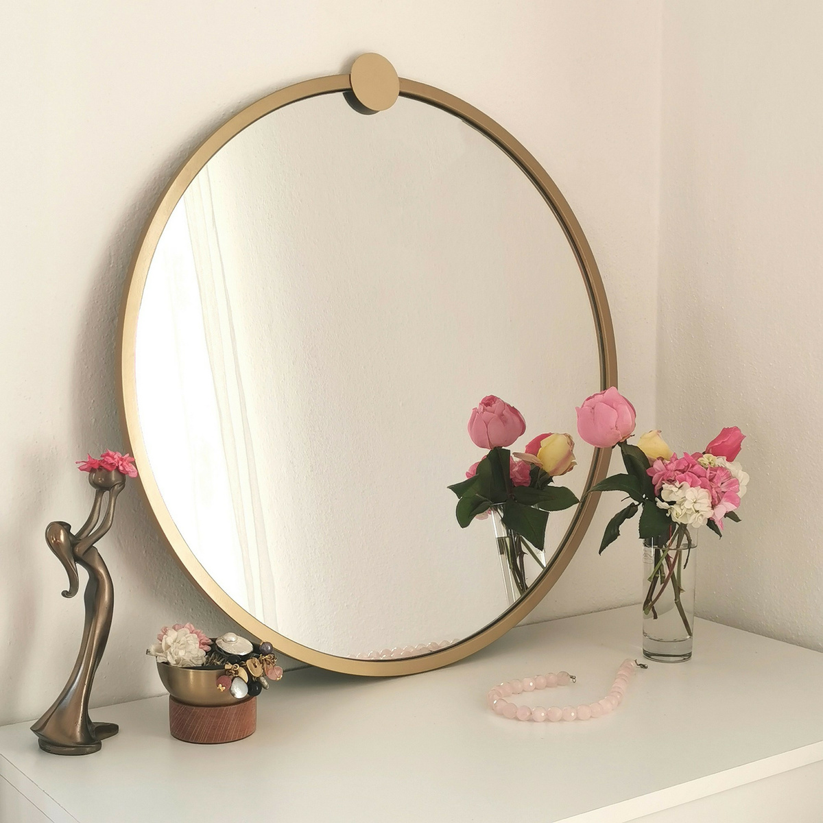 Zrkadlo Gold Metal Ayna 60 cm