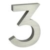 Aluminijska hišna številka 3, 3D brušena površina