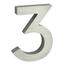 Aluminijska hišna številka 3, 3D brušena površina