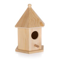Vogelhaus aus Holz, 12,5 x 10,5 x 17,7 cm