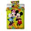 Dětské bavlněné povlečení Mickey a Minnie green, 140 x 200 cm, 70 x 90 cm