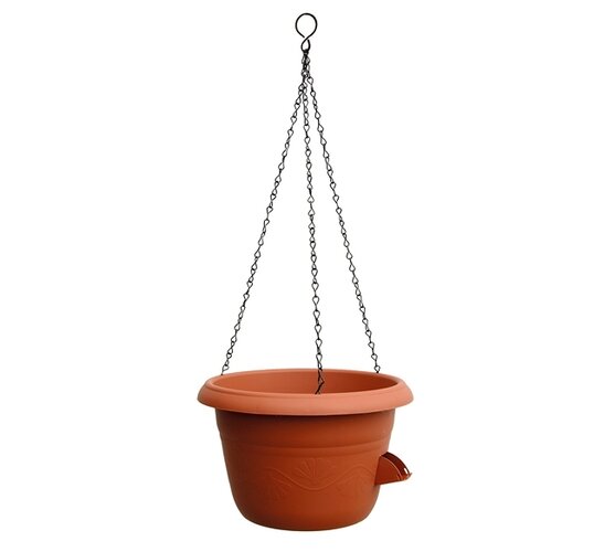 Plastia Samozavlažovací žardina Siesta rjava,premer 25 cm
