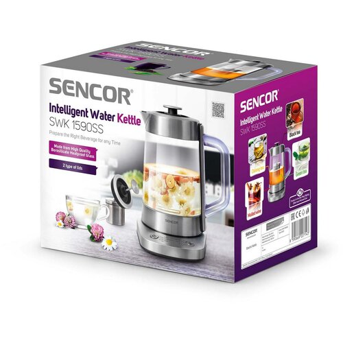 Sencor SWK 1590SS elektromos vízforraló,rozsdamentes acélból készült