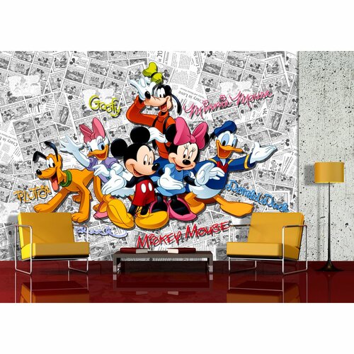 Detská fototapeta XXL Mickey Mouse 360 x 270 cm, 4 diely