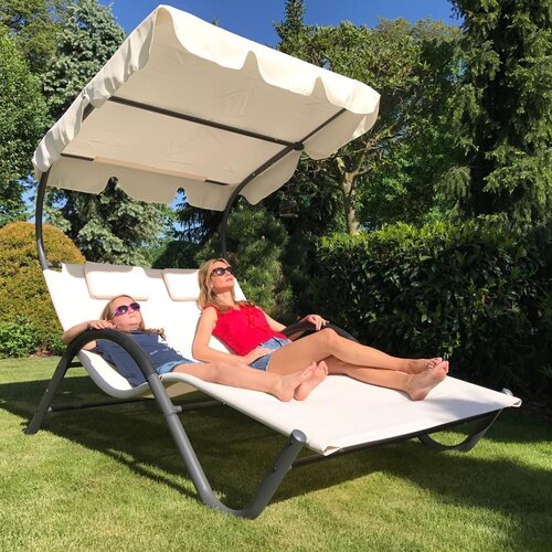 Relaxačné lehátko pre 2 osoby Craftfield Palace,béžové