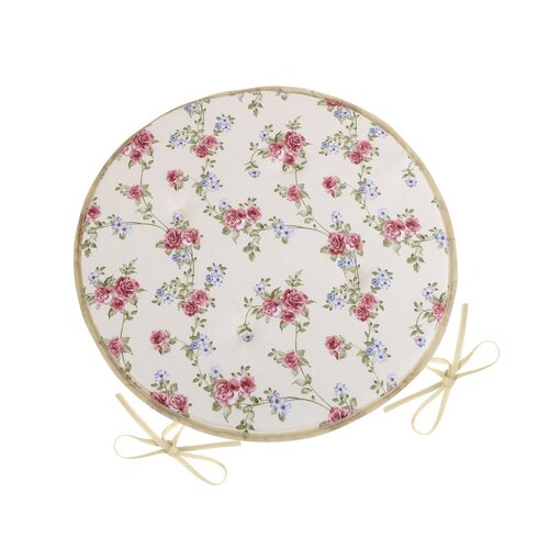 Bellatex Sedák DITA okrogel gladki Pnoucí růžička, 40 cm