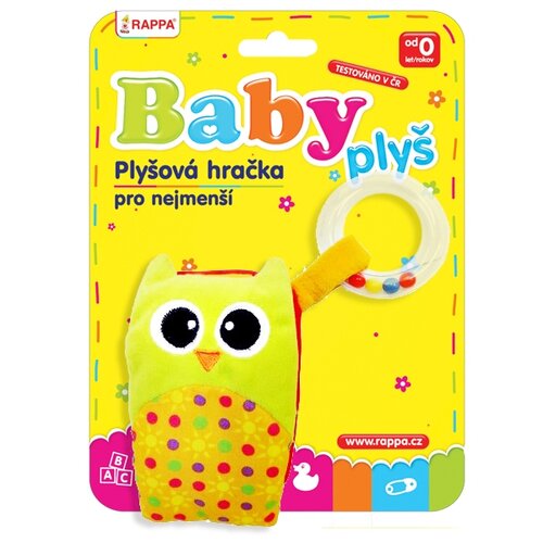 Baby Mobil plyšový Sova s melódiou a hrkálkou