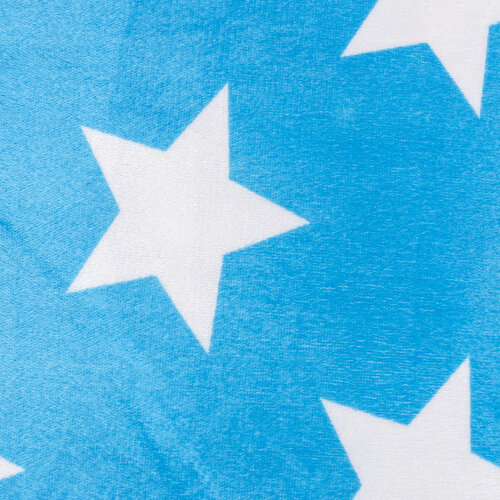 Pernă micropluș Stars albastră, 40 x 40 cm