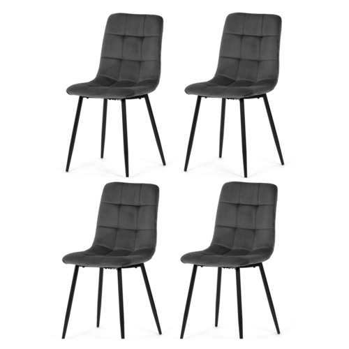 Zestaw krzeseł do jadalni CT-281 GREY4, 4 szt.