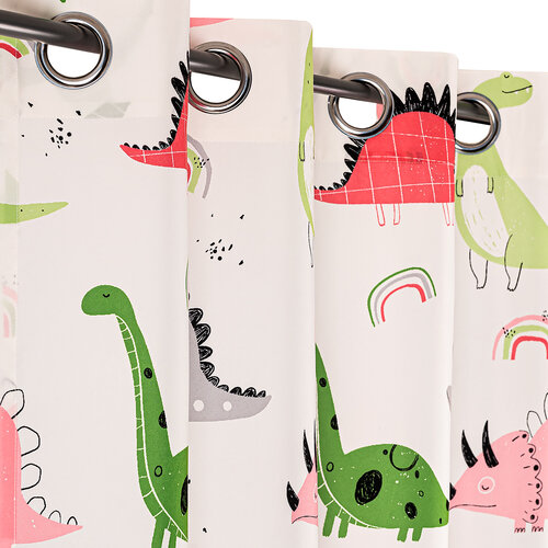 Draperie cameră copii 4Home Dino roz, 140 x 245 cm