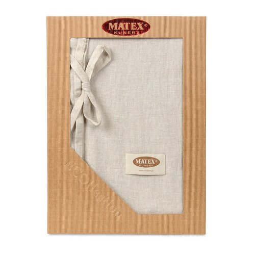 Ágyneműhuzat pamut és len keverékből, világos bézs, 160 x 200 cm, 2 db 70 x 80 cm