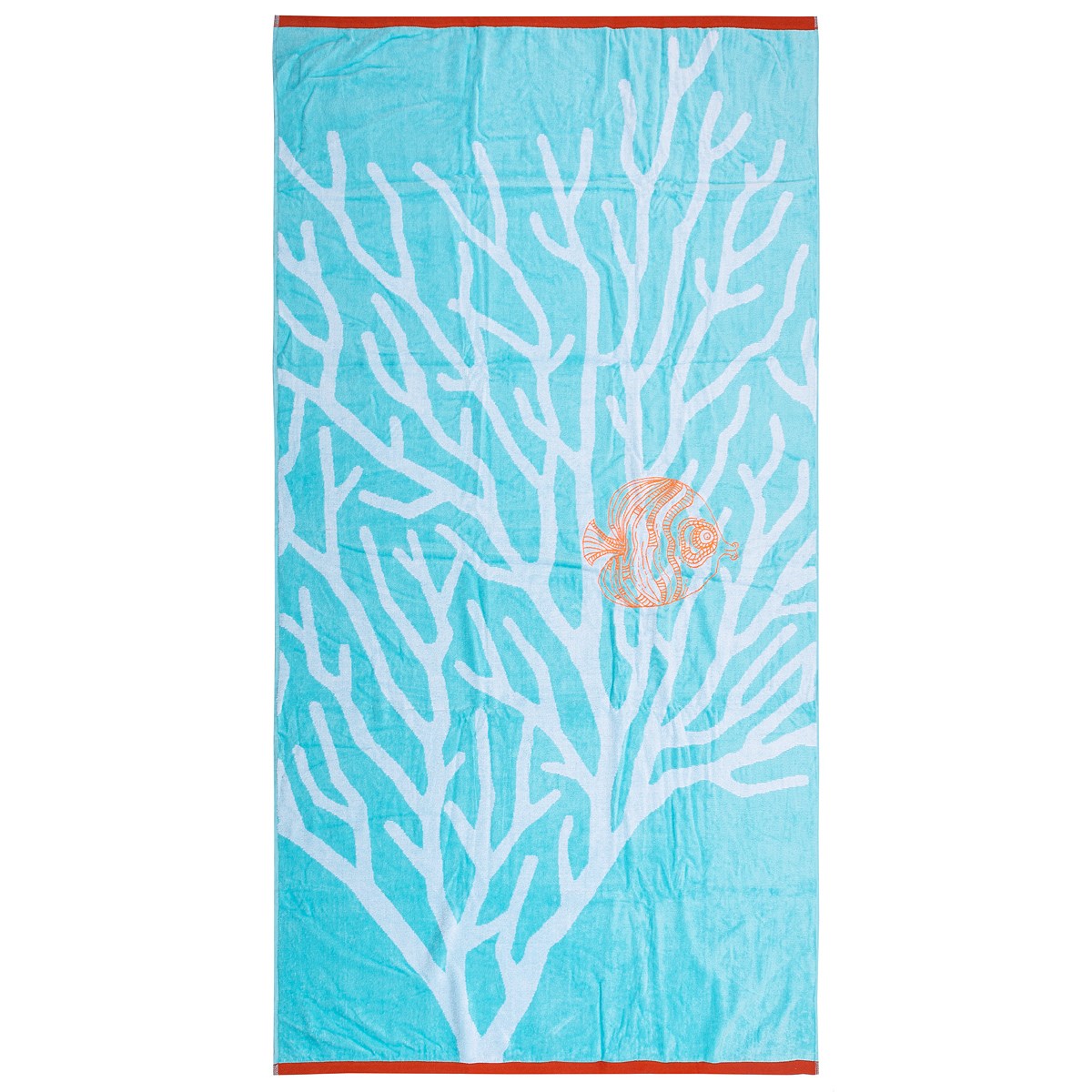 TipTrade Plážová osuška Glow Fish modrá 90x170