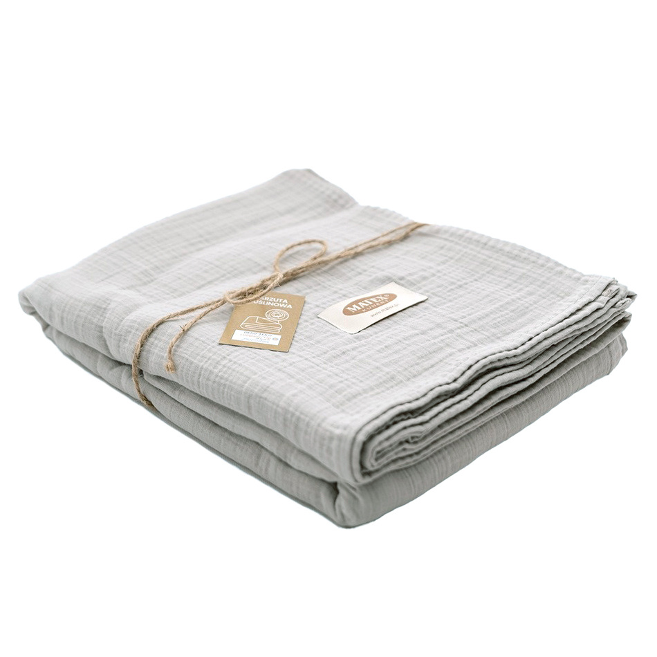 Matex Muslin ágytakaró világosszürke, 240 x 210 cm, világosszürke akciós termékkép 1