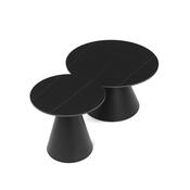 Beistelltisch-Set F4118 BK, Marmor, 2 Stück