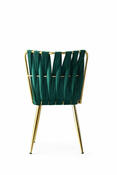 Set de scaune de sufragerie Kusakli Green and Gold, 2 buc.