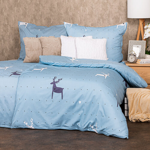 4Home Bombažna posteljnina Deer in Love, 220 x 200 cm, 2 kos 70 x 90 cm