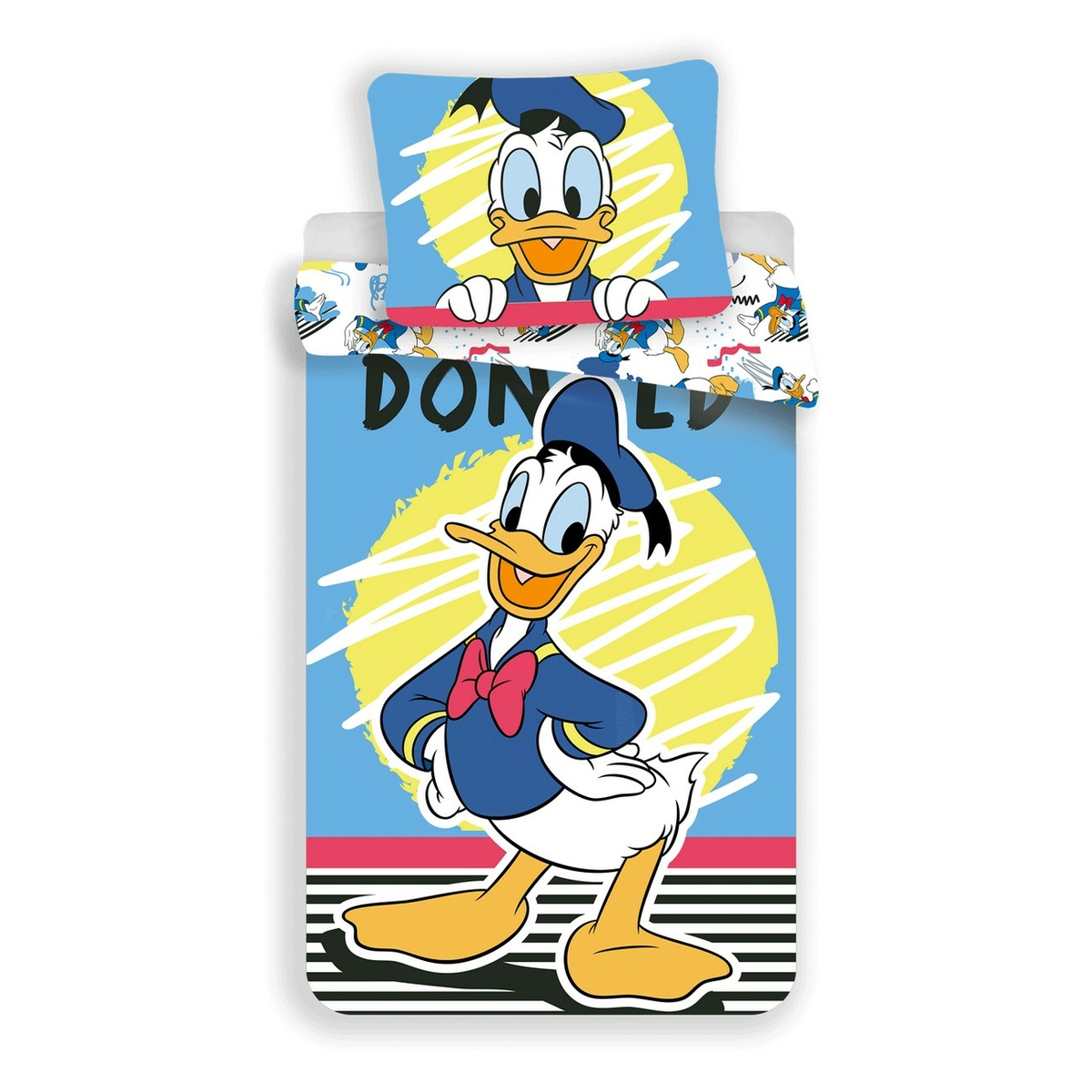 Lenjerie de pat pentru copii Donald Duck 03, 140 x 200 cm, 70 x 90 cm 03