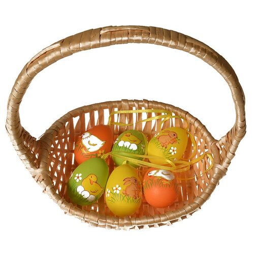 Set de ouă suspendate pentru exterior în. 6 cm , 6bucăți în pachet, mix de culori