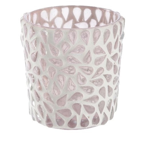 Svietnik Mozaika ružová, 8 cm