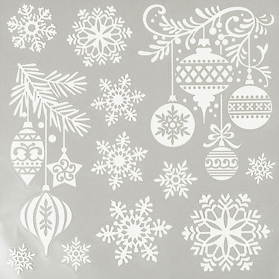 Fotografie Vánoční okenní obtisky sněhové vločky, HTH