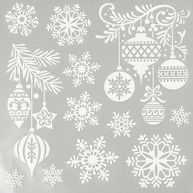 Vánoční okenní obtisky sněhové vločky