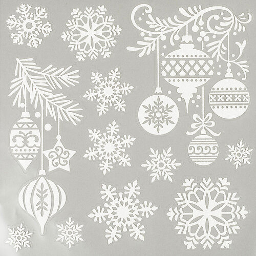 Vianočné okenné obtlačky snehová vločka