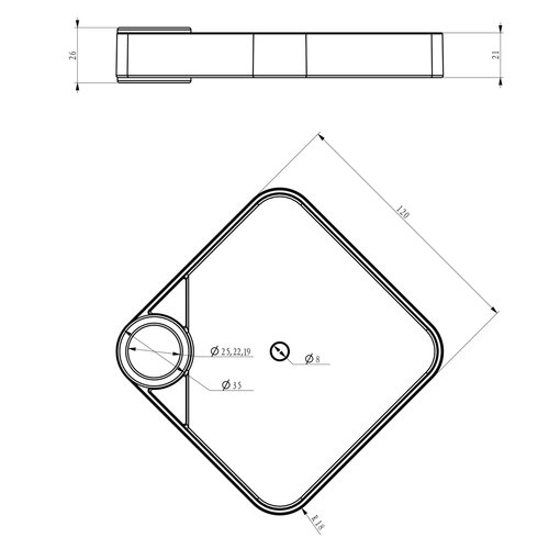 SAPHO SK090 Мильниця для душової штанги, пластик