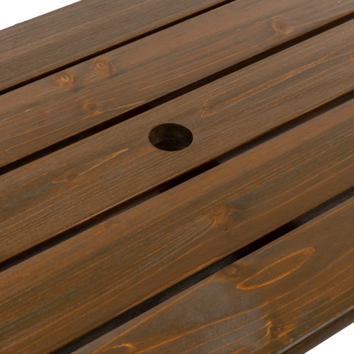 Stół ogrodowy/ławka, 2 w 1, brązowy, ZAGIR