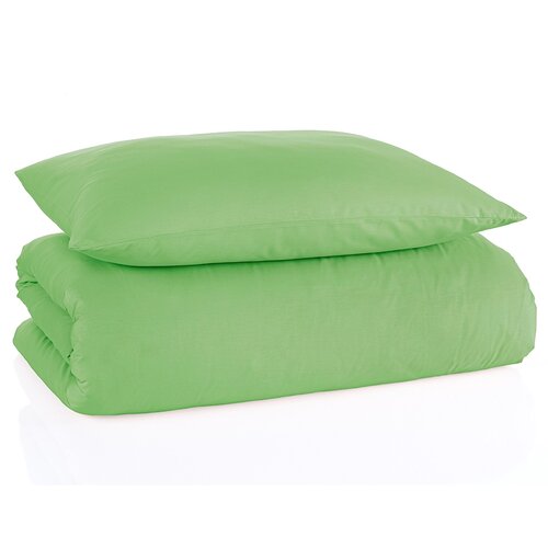 Lenjerie de pat din bumbac Color verde, 140 x 200cm, 70 x 90 cm