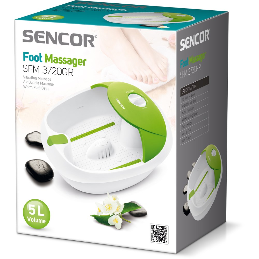 Sencor SFM 3720GR lábmasszírozó, zöld, zöld termék 2. képe